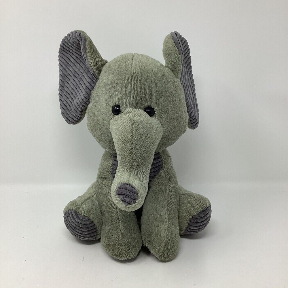Walmart Gray Elephant Plush Stuffed Animal 11 Inches Ribbed Ears Nose Feet Lovey